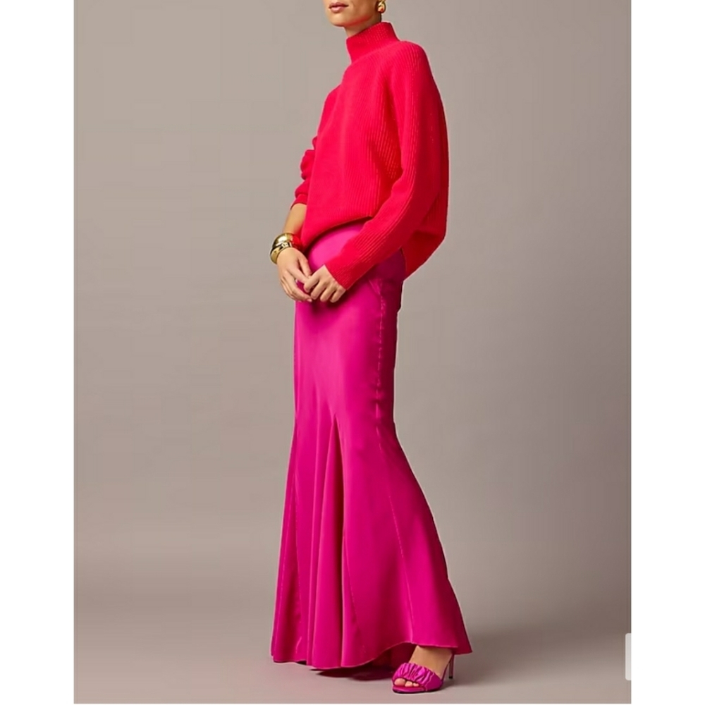 J.Crew Collection drapey slip skirt in featherweight satin - Picture 2 of 12